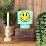Smiley Face Mint Rechargeable Glow Lamp, thumbnail 1 of 6