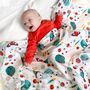 Space Giant Organic Muslin Swaddle Blanket, thumbnail 1 of 6