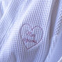 Personalised Embroidered Heart Couples Dressing Gown, thumbnail 4 of 10