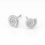 Sterling Silver Ammonite Fossil Stud Earrings – 6mm, thumbnail 11 of 11