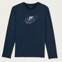 Rain Rider Navy Cyling Long Sleeve Top, thumbnail 1 of 5