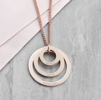 Personalised Rings Of Love Necklace, 3 of 5