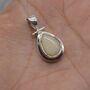 White Opal Pendant: Sterling Silver Necklace, thumbnail 4 of 7