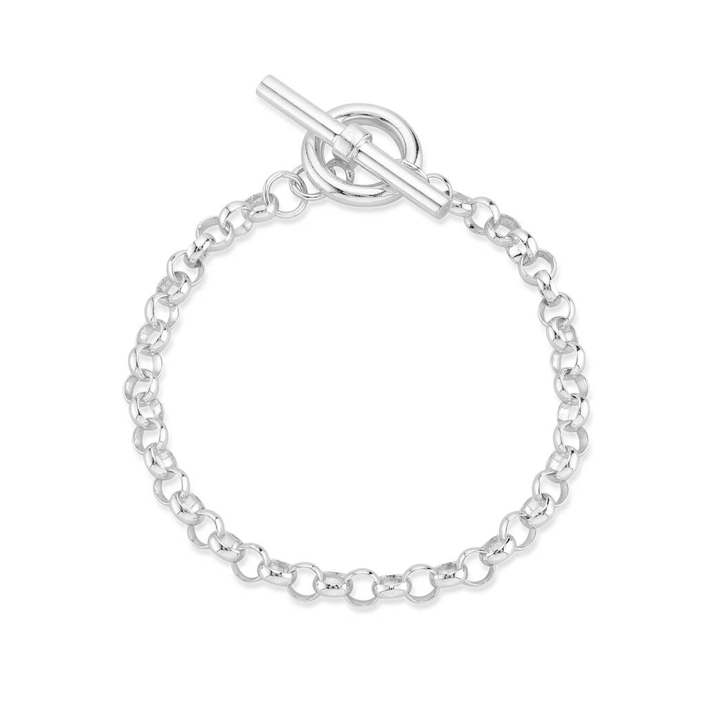 Fernshaw Sterling Silver T Bar Belcher Bracelet By Auree Jewellery