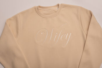 Personalised Embroidered Bridal Wedding Jumper, 3 of 8