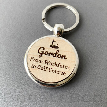 Personalised Golf Retirement Gift Keyring, 2 of 10