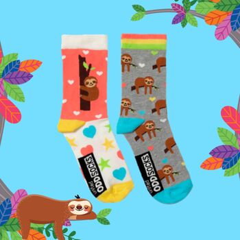 United Oddsocks Sloth It Ladies Gift Set, 3 of 6
