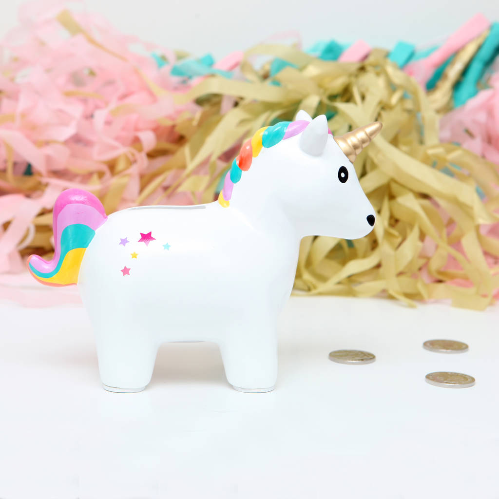 Ceramic Unicorn Money Box Bank By Red Berry Apple