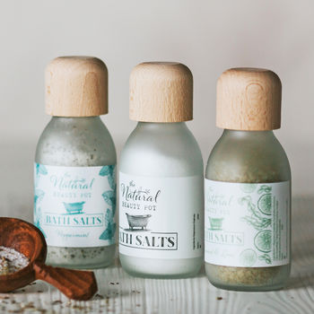 Luxury Natural Aromatherapy Baths Salts Gift Set, 3 of 9
