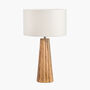 Natural Mango Wood Textured Cone Table Lamp, thumbnail 2 of 8