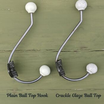 Farrow And Ball Painted Coat Rack With Ball Top Hooks, 8 of 8