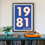 1981 Personalised Year Typography Print, thumbnail 8 of 11