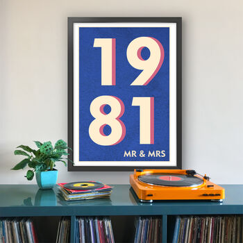 1981 Personalised Year Typography Print, 8 of 11
