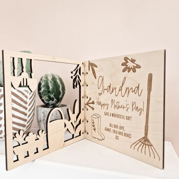 Personalised Gardening Themed Wooden Card, 2 of 9