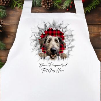 Personalised Christmas Irish Wolfhound Break Through, 4 of 10