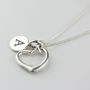 Personalised Solid Silver Open Heart Necklace, thumbnail 2 of 3