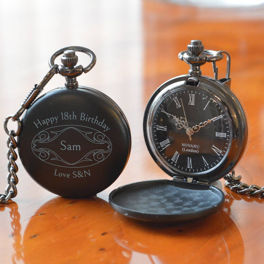 Personalised 18th Birthday Gift Pocket Watch Initials, 1 of 3