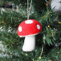 Mushroom Christmas Tree Decoration, thumbnail 1 of 8