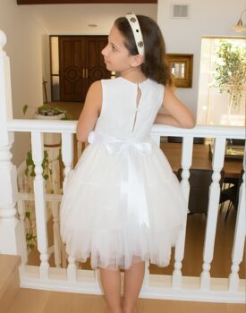 Juniper In Ivory White Party Or Flower Girl Dress, 4 of 10