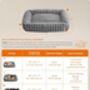 Rectangular Dog Bed Dog Sofa Cushion Bed, thumbnail 2 of 5