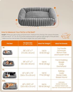 Rectangular Dog Bed Dog Sofa Cushion Bed, 2 of 5