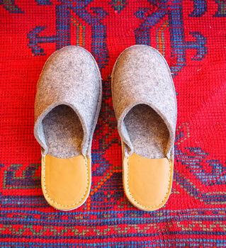 Handmade Personalised Felt Slippers, 5 of 10