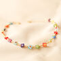 Millefiori Bead Anklet In Gold Plating, thumbnail 2 of 7
