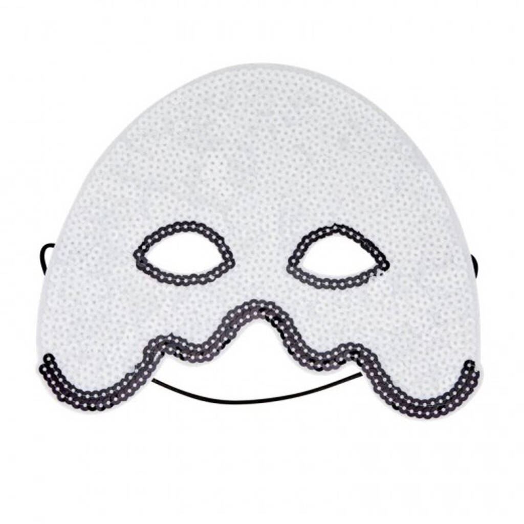 Ghost Sequin Mask, 1 of 2