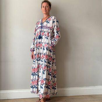 White Floral Maxi Dress, 6 of 8