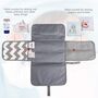 Grey Waterproof Foldable Infant Baby Changing Pad, thumbnail 2 of 7