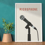 Microphone Print | Dynamic Stage Mic, thumbnail 6 of 9