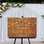 Wedding Welcome Sign With Printed Lights, thumbnail 2 of 2