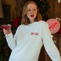 Kiss Me Baby One More Time Christmas Jumper Sweatshirt, thumbnail 6 of 8