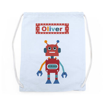 Personalised Boy's Robot Pe Kit Bag, 12 of 12