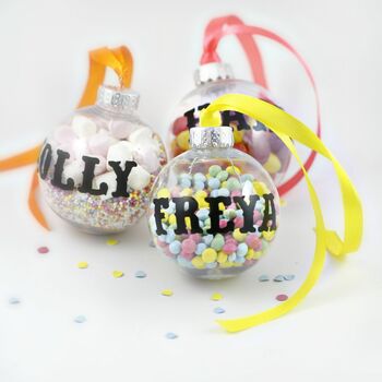 Personalised Fill Me Up Bauble, 11 of 11