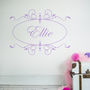Personalised Scroll Motif Name Wall Sticker, thumbnail 1 of 4