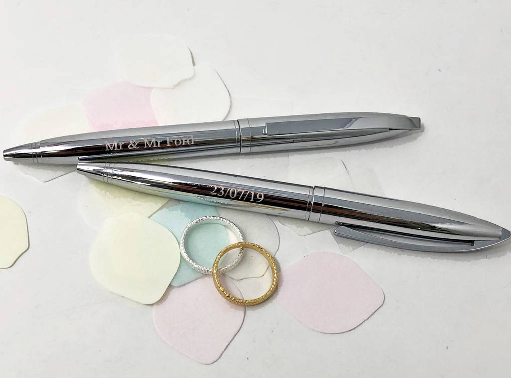 personalised wedding pen by lovethelinks | notonthehighstreet.com