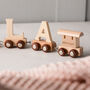 Engraved New Baby Wooden Name Train Set, thumbnail 7 of 12