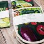 Green Vegetable Apron, Oven Gloves, Tea Towel Set, thumbnail 2 of 9