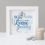 Personalised Wife Word Art Gift, thumbnail 7 of 7