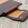 Personalised A5 Luxury Leather Journal Notebook Cover. Spanish Brown, thumbnail 6 of 12