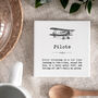 Pilot Gift Ceramic Coaster, thumbnail 1 of 8