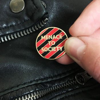 'Menace To Society' Enamel Pin, 4 of 10