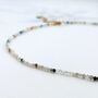 Inner Peace, Balance, Grounding And Abundance Skinny Gemstone Beaded Necklace, thumbnail 3 of 7