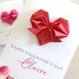 Personalised Valentine's Day Origami Heart Card, thumbnail 1 of 5