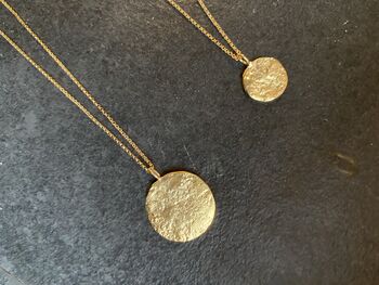 Fair Mined Gold Plated Mini Moon Or Full Moon Necklace, 2 of 7