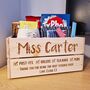 Personalised Teacher Desk Tidy Crate, thumbnail 4 of 6