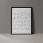Sighthound Fiesta Greyhound Line Art Print, thumbnail 2 of 4