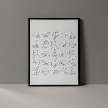 Sighthound Fiesta Greyhound Line Art Print, 2 of 4