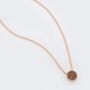 Coffee Druzy Crystal 18k Rose Gold Plated Necklace, thumbnail 2 of 4